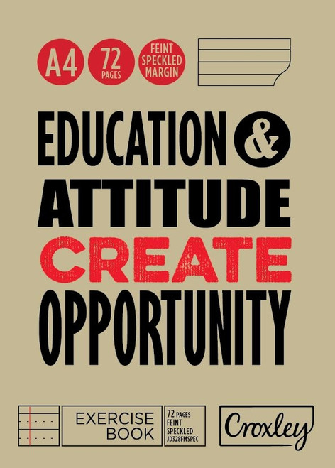 CROXLEY JD328 A4 72 Page Feint & Margin Speckled Pack of 10-EXE328FMSPEC