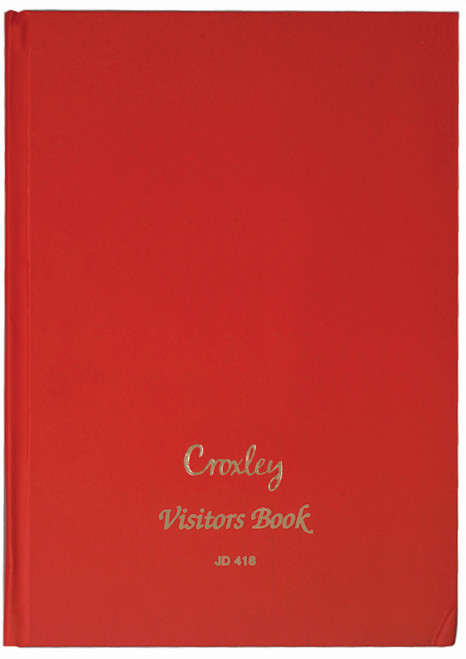 CROXLEY JD418 Visitors Book A4 192 Page Printed Full Bound Each-VIS418