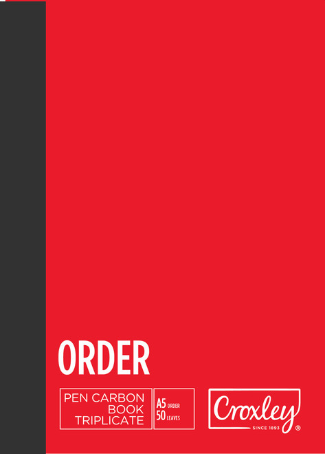 CROXLEY JD66PS Pen Carbon Purchase Order Triplicate A5 100 Page Pack of 10-PCB66PS