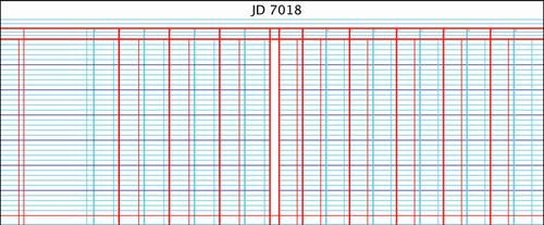 CROXLEY JD7018 Analysis Series 7 Oblong 144 Page 18 Column on 2 Page Cash Each-ANA7018