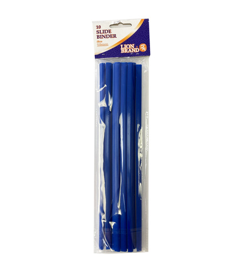 LION BRAND Slide Binder - 10mm (Blue) (Pack of 10)-BIN3304 LION BRAND Slide Binder - 10mm (Blue) (Pack of 10)-BIN3304