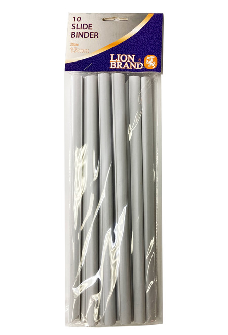 LION BRAND Slide Binder - 15mm (White) (Pack of 10)-BIN3501