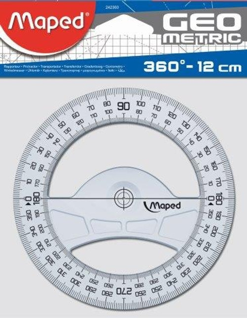 MAPED Protractor Geo - 12cm 360 Degree-242360 MAPED Protractor Geo - 12cm 360 Degree-242360