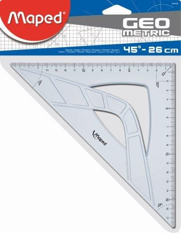 MAPED Set Square Geo - 26cm 45Degree-242426