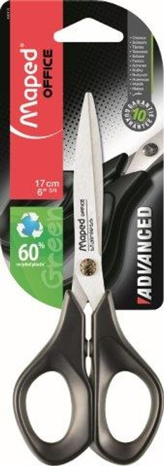 MAPED Scissors 17cm Advanced Green Black Handle-496110 MAPED Scissors 17cm Advanced Green Black Handle-496110