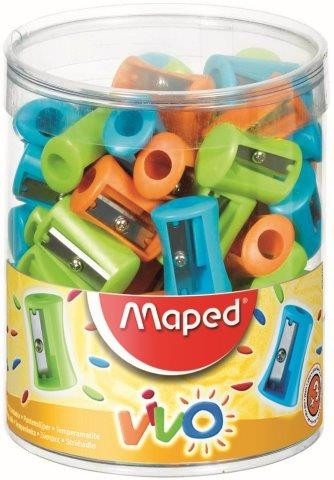 MAPED Sharpener 1-Hole Vivo Asst - Each-506300