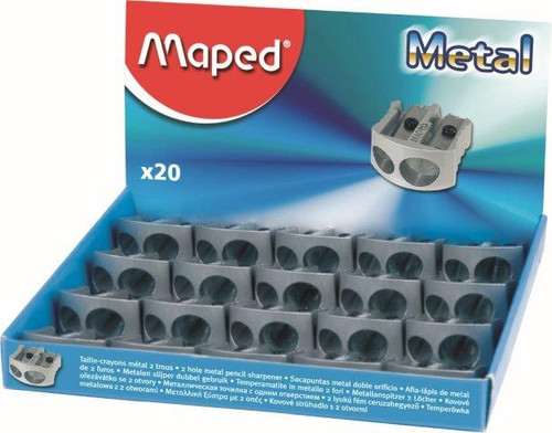 MAPED Sharpener 2-Hole Metal - Each-506700 MAPED Sharpener 2-Hole Metal - Each-506700