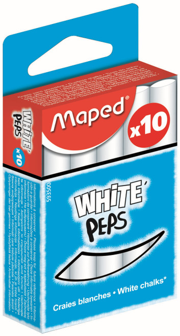 MAPED White'Peps Chalk - White 10's-593500