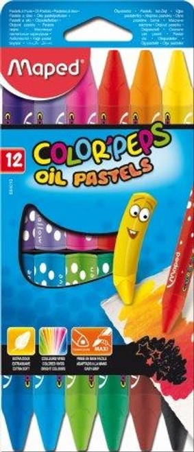 MAPED Oil Pastels Color'Peps Triangular 12's-864010 MAPED Oil Pastels Color'Peps Triangular 12's-864010