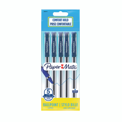 PAPER MATE Brite Cap BP 0.7mm Blue 5s PAPER MATE Brite Cap BP 0.7mm Blue 5s
