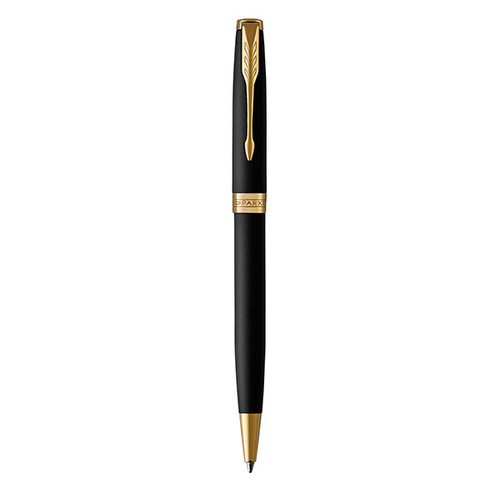 PARKER Sonnet Ballpoint Pen - Matte Black Gold Trim-NS1931519
