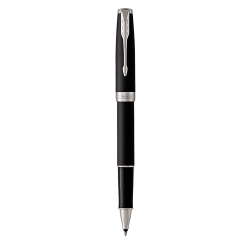 PARKER Sonnet Rollerball Pen - Matte Black Chrome Trim-NS1931523