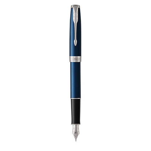PARKER Sonnet Fountain Pen - Blue Chrome Trim-NS1945364