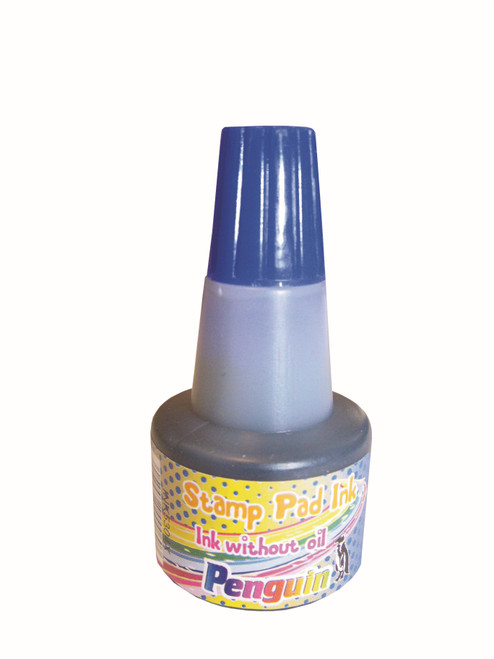 PENGUIN Stamp Pad Ink - 30ml (Blue) (Pack of 20)-INK5304X PENGUIN Stamp Pad Ink - 30ml (Blue) (Pack of 20)-INK5304X