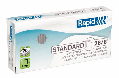 RAPID Staples 26/6 (Box of 5000)-RAP24861800 RAPID Staples 26/6 (Box of 5000)-RAP24861800