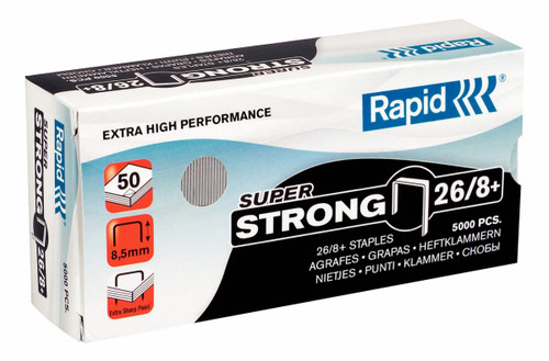 RAPID Staples 26/8 (Box Of 5000) 50-Sheets RAPID Staples 26/8 (Box Of 5000) 50-Sheets