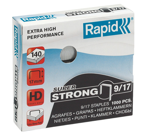 RAPID Staples 9/17 (Box of 1000) 110-140 sheets-RAP24871600 RAPID Staples 9/17 (Box of 1000) 110-140 sheets-RAP24871600