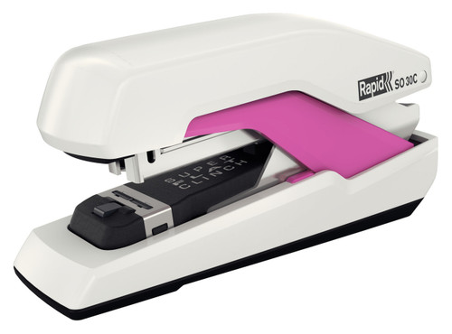 RAPID Stapler Supreme Half Strip 30 Sheet Pink White Each RAPID Stapler Supreme Half Strip 30 Sheet Pink White Each