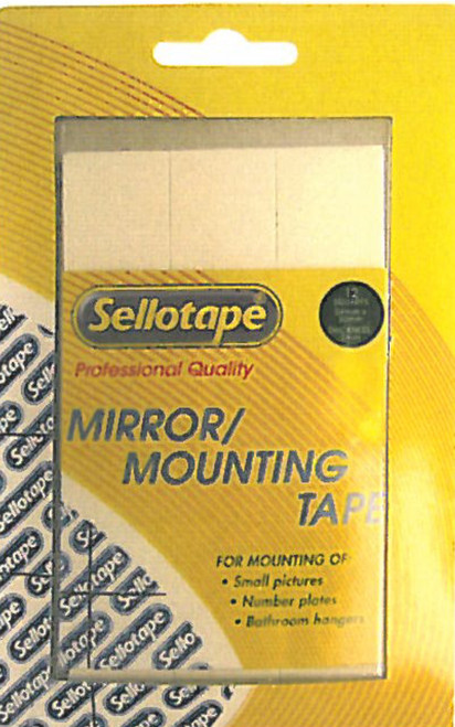 SELLOTAPE Double Sided 2mm Mirror Mount Square Strips-TMS0020 SELLOTAPE Double Sided 2mm Mirror Mount Square Strips-TMS0020