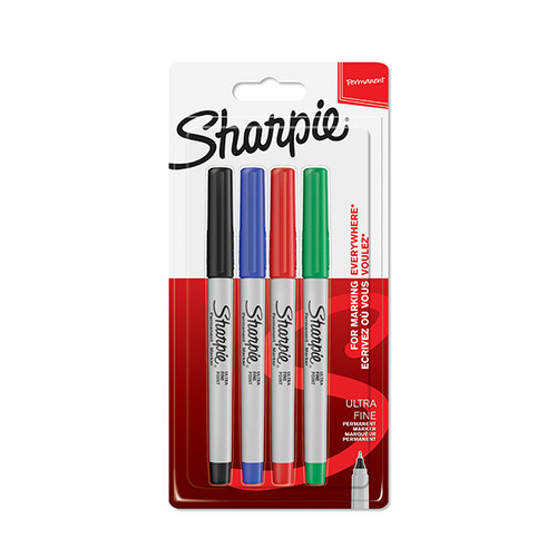 Sharpie Ultra-Fine Permanent Marker: Assorted Card 4's (NEW CODE)-NS1985879 Sharpie Ultra-Fine Permanent Marker: Assorted Card 4's (NEW CODE)-NS1985879