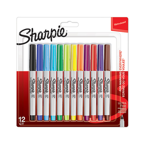 SHARPIE Ultra-Fine Permanent Marker: Assorted Card 12's-NS2065408 SHARPIE Ultra-Fine Permanent Marker: Assorted Card 12's-NS2065408