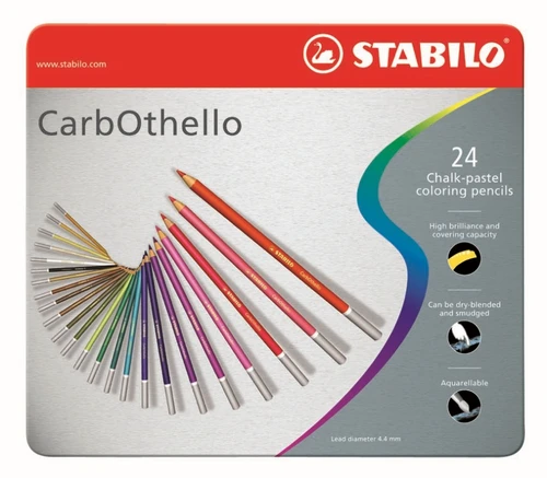 STABILO CarbOthello Colour Pencil  Assorted Metal Box 24's-1424-6