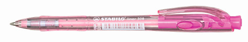 STABILO Liner Click BallPoint Pen  Medium Pink Each-308M-56
