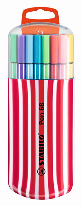 STABILO Pen 68 Fibre Tip: Zebrui Berry Assorted 20'S-6820-02-1-01