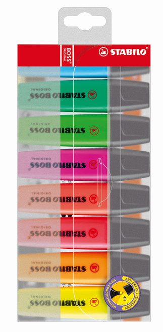 STABILO BOSS Original Highlighter Assorted Wallet 8's-7008