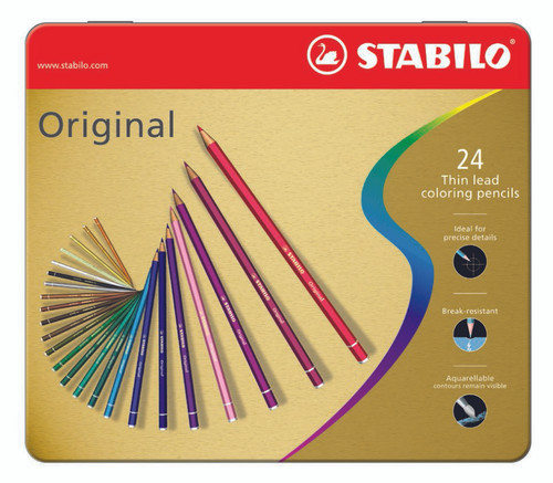 STABILO Original Colour Pencil: Assorted Metal Box 24's STABILO Original Colour Pencil: Assorted Metal Box 24's