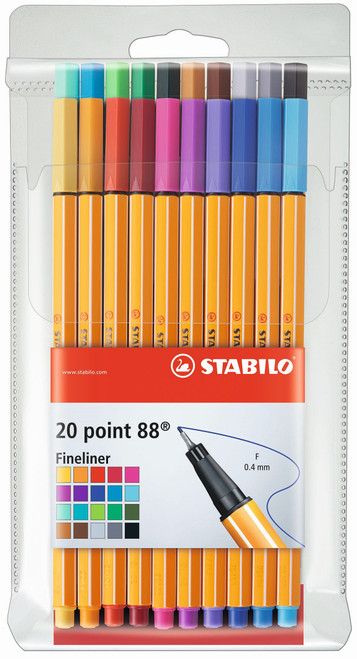 STABILO Point88 Wallet 20's-8820 STABILO Point88 Wallet 20's-8820