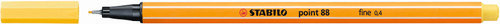 STABILO Point 88 Fineliner Yellow Each-88-44 STABILO Point 88 Fineliner Yellow Each-88-44