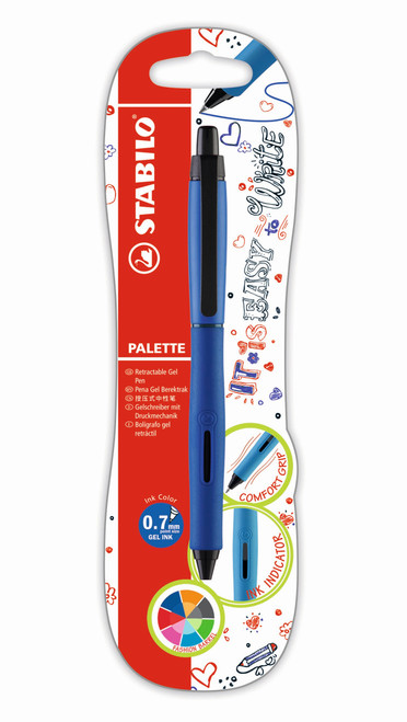 STABILO Palette Retractable Gel Pen Fine Blue Card Blue Ink-BM-16217 STABILO Palette Retractable Gel Pen Fine Blue Card Blue Ink-BM-16217