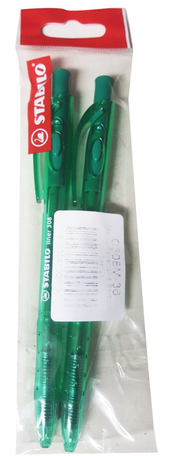 STABILO Liner Click Polybag Green 2's-C308M-36 STABILO Liner Click Polybag Green 2's-C308M-36