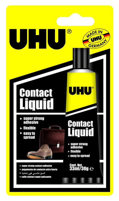 UHU Contact Liquid Household Range 30g Tube Card-37625 UHU Contact Liquid Household Range 30g Tube Card-37625