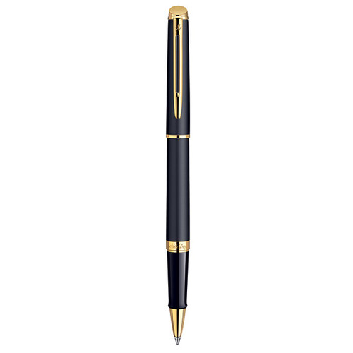 WATERMAN Hemisphere Rollerball Pen - Matte Black Gold Trim-NS0920750