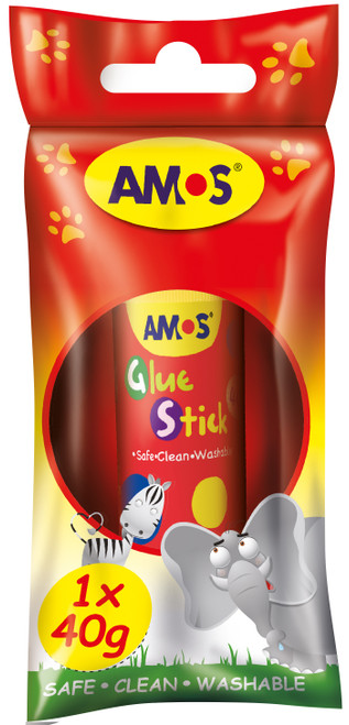 AMOS RED GLUE STICK 40gr HANGSELL PACK 3'S AMOS RED GLUE STICK 40gr HANGSELL PACK 3'S