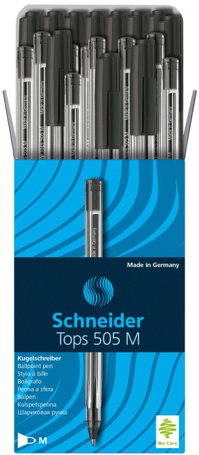 TOPS 505 M - MEDIUM POINT - CRYSTAL BALLPOINT PEN BLACK 50's TOPS 505 M - MEDIUM POINT - CRYSTAL BALLPOINT PEN BLACK 50's