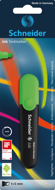 JOB 150 HIGHLIGHTER 1 + 5MM GREEN CARDED JOB 150 HIGHLIGHTER 1 + 5MM GREEN CARDED