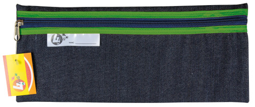 4KIDS SCHOOL PENCIL BAG DENIM 33cm GREEN 4KIDS SCHOOL PENCIL BAG DENIM 33cm GREEN