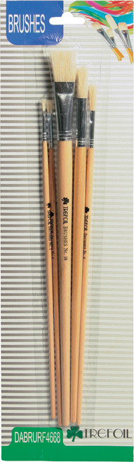 TREFOIL ARTIST ROUND AND FLAT PAINT BRUSHES 5`S TREFOIL ARTIST ROUND AND FLAT PAINT BRUSHES 5`S