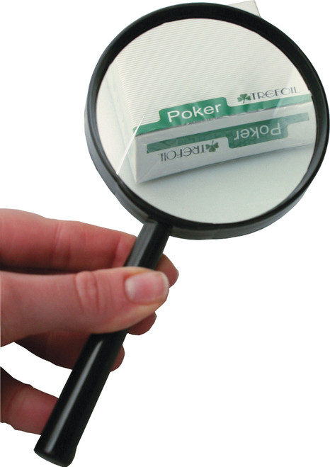 TREFOIL MAGNIFYING GLASS WITH STEEL FRAME 90mm DIAMETER TREFOIL MAGNIFYING GLASS WITH STEEL FRAME 90mm DIAMETER