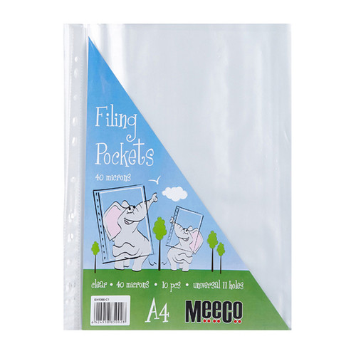 A4 Filing pockets 40 micron (10Pcs/pack) A4 Filing pockets 40 micron (10Pcs/pack)