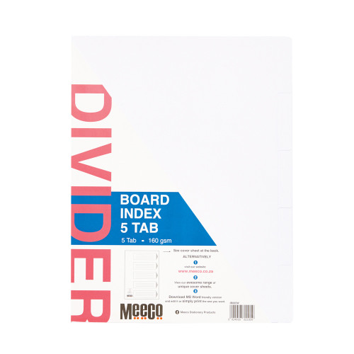 5 Tab Plain board index . 5 Tab Plain board index .