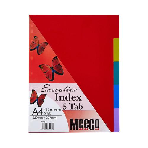 5 Tab Plain executive plastic index Multi Colour 5 Tab Plain executive plastic index Multi Colour