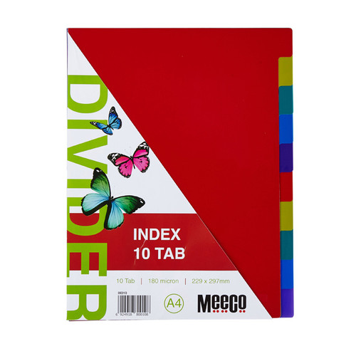10 Tab Plain executive plastic index Multi Colour 10 Tab Plain executive plastic index Multi Colour