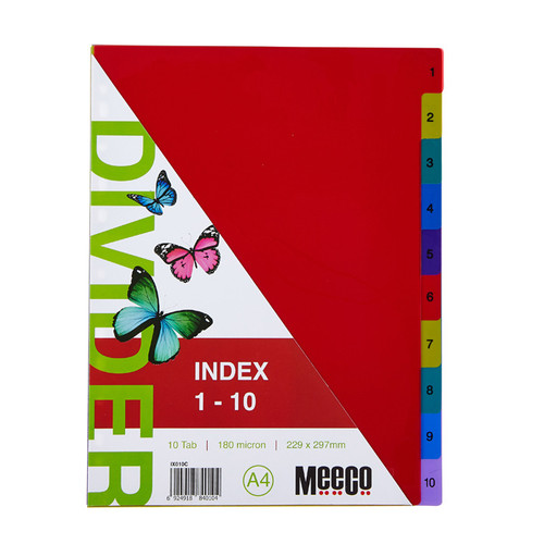 1 10 Tab Printed executive plastic index Multi Colour 1 10 Tab Printed executive plastic index Multi Colour