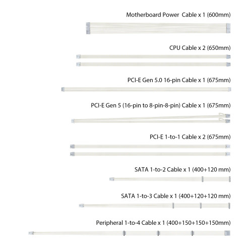 ASUS TUF Gaming 1000W Gold White Edition, 1000 W, 100 - 240 V, Active, 130 W, 1000 W, 130 W ASUS TUF Gaming 1000W Gold White Edition, 1000 W, 100 - 240 V, Active, 130 W, 1000 W, 130 W
