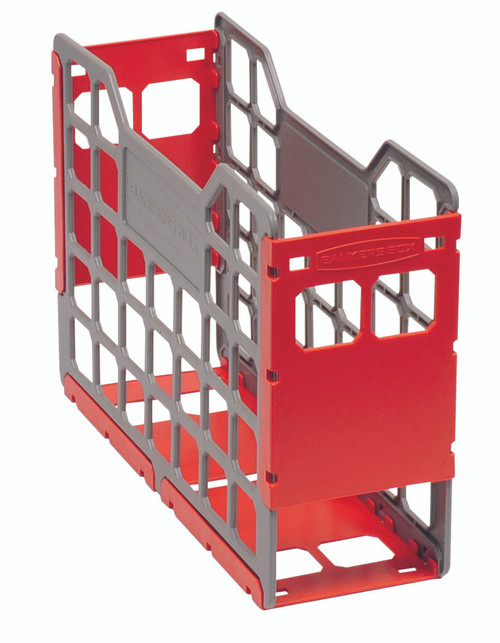 Slatted Econo Container - Red Plastic - 4 pk Slatted Econo Container - Red Plastic - 4 pk