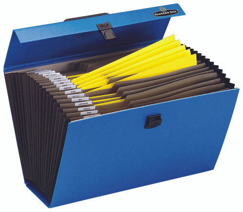 Handfile Expanding Organiser Blue Handfile Expanding Organiser Blue
